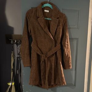 Vestique Textured Brown Jacket